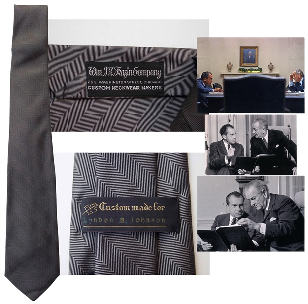 Lyndon B. Johnson Owned Necktie, Custom-Made for Him